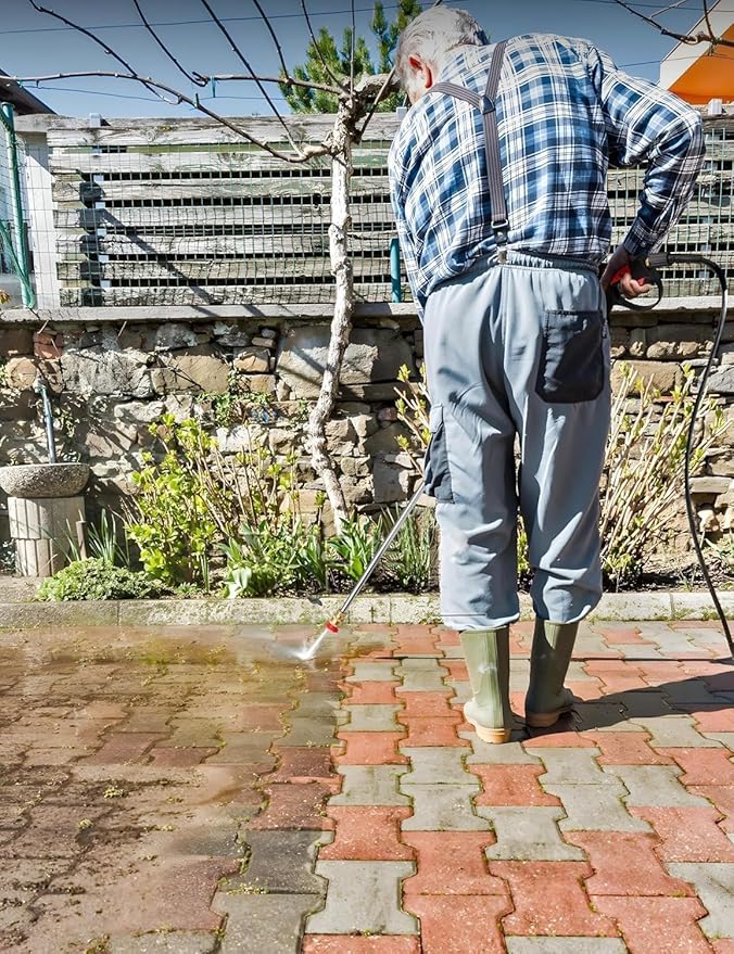 Electric Pressure Washer, 4800 PSI Max,3.0 GPM, 5" Wheels, 18M Cord/Hose Length Max, Power Washer for Patio, Car, Driveway, Fence & Home Cleaning