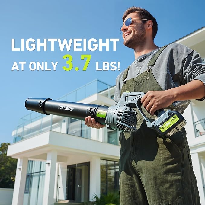 Leaf Blower for Lawn Women: 550CFM Battery Electric Cordless Small Blower with Swivel Head Total 8.0 Ah Battery & Charger - Mini-Leaf for Decker Car Patio Yard