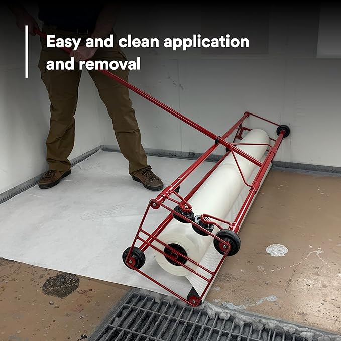 3M Dirt Trap Protection Material 36852, White Color, Nonwoven, Overspray Protection, Traps Dust And Debris, Clean, 28 in x 300 ft