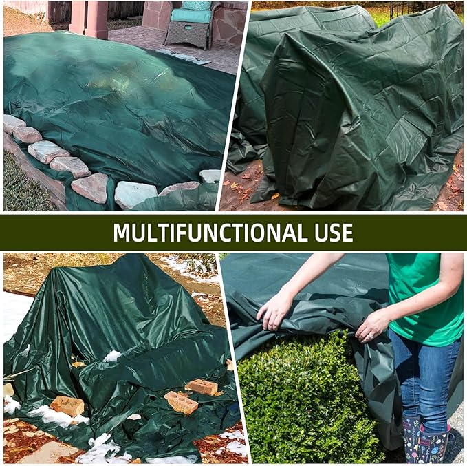 Plant Covers Freeze Protection, 10ft X 30ft Floating Row Cover 1.47 oz/yd² Fabric, Garden Frost Cloth Frost Blanket Plant Frost Covers for Outdoor Winter Frost/Sun Pest Protection - Green