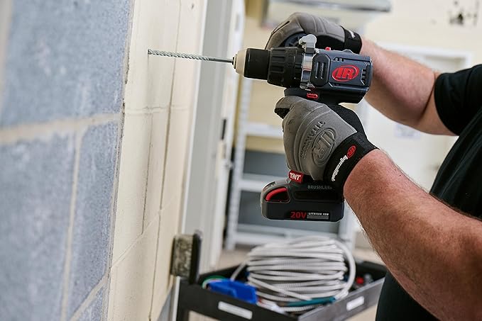 Ingersoll Rand D5241-K22 1/2" 20V Cordless Hammer Drill 2 Battery Kit, 1100 in-lb Torque, Keyless Chuck, Pistol Grip