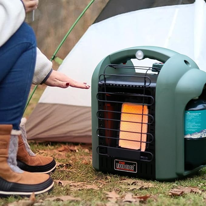 THE BOSS Propane Heater Indoor Small, 6000 BTU Portable Heater Outdoor Use Propane, Outdoor Space Heater for Camping