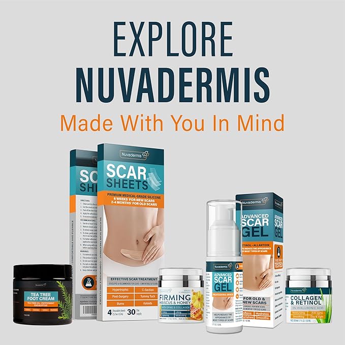NUVADERMIS Urea Cream 40% for Feet – Maximum Strength Foot Repair Lotion with 2% Salicylic Acid, Shea Butter, Tea Tree Oil, and Vitamin E – For Dry, Cracked Heels – 5.29 oz Jar - 2 Pack