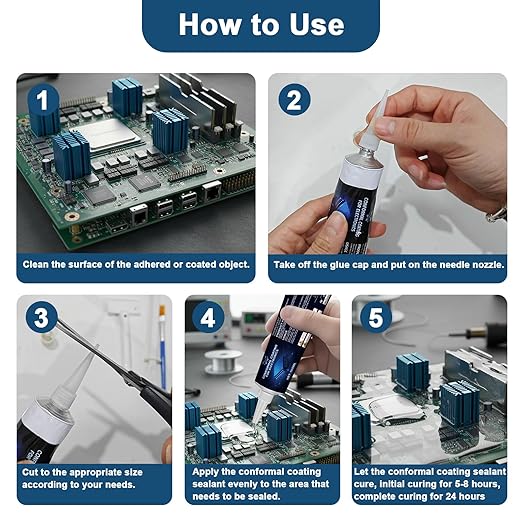 200ml Conformal Coating for Electronics, Silicone Conformal Coating Insulating Sealant, Waterproof & Heat Resistant, for Circuit Board and Component Protection
