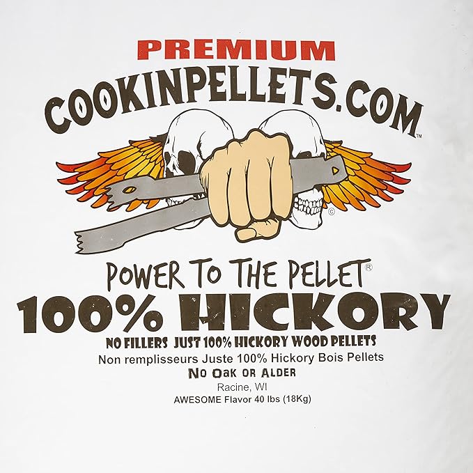 CookinPellets 40 Lb Perfect Mix Hickory, Cherry, Hard Maple, Apple Wood Pellets Bundle with CookinPellets Premium Hickory Grill Smoker Smoking Wood Pellets, 40 Pound Bag