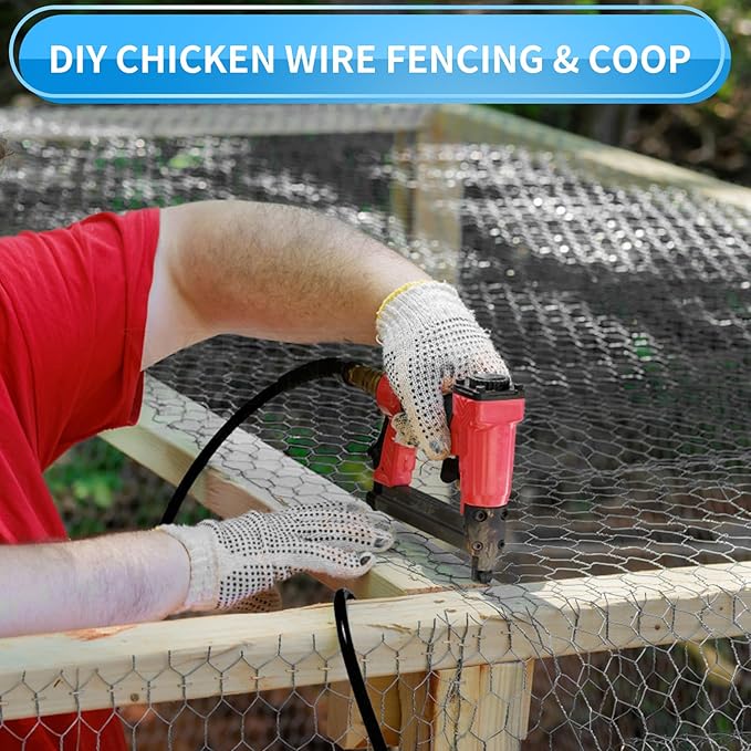 60'' x 150' Black Chicken Wire Mesh Fence, 20 Gauge Galvanized Poultry Netting and 1 inch Garden Mesh Fence Roll, Chicken Wire for Floral Arrangements/Crafts/Farm/Livestock/Pet Protection