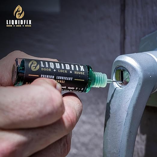 LIQUIDFIX LiquidFix Door, Lock, and Hinge Lubricant | 4 oz Dropper + 0.5 Needle Combo Pack Door & Sliding Long-Lasting Squeaky Oil for Hinges Glass Doors