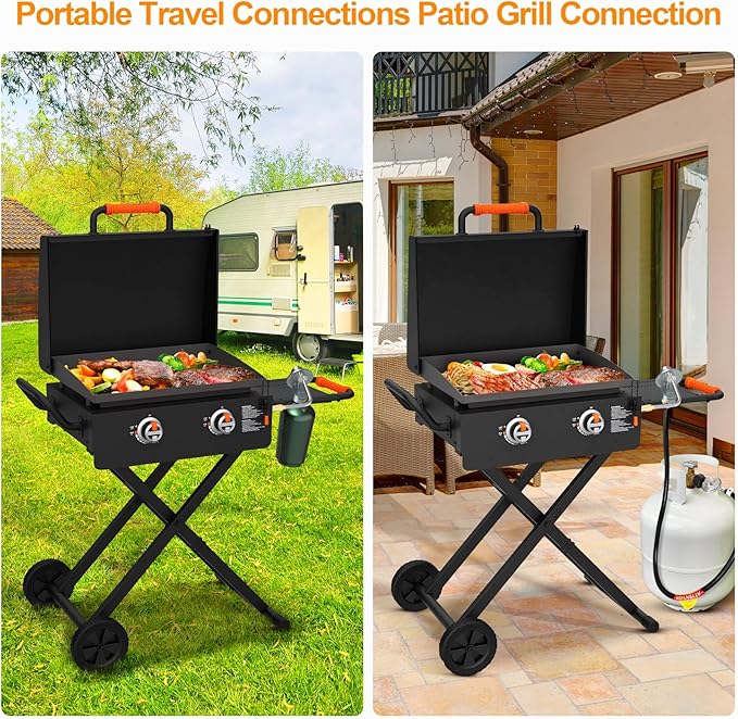 GasSaf Griddles Regulator for Blackstone 17/22 Inch Tabletop Griddles, Grill Regulator Parts Connect 1 lb to 20 lb Propane Tank