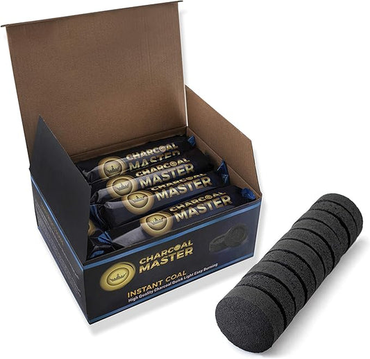 Coal Disks for Incense - Pack of 10 Coal Briquettes - 10 Rolls of 10 Tablets - Quick Lighting - Slow Burning (40mm)