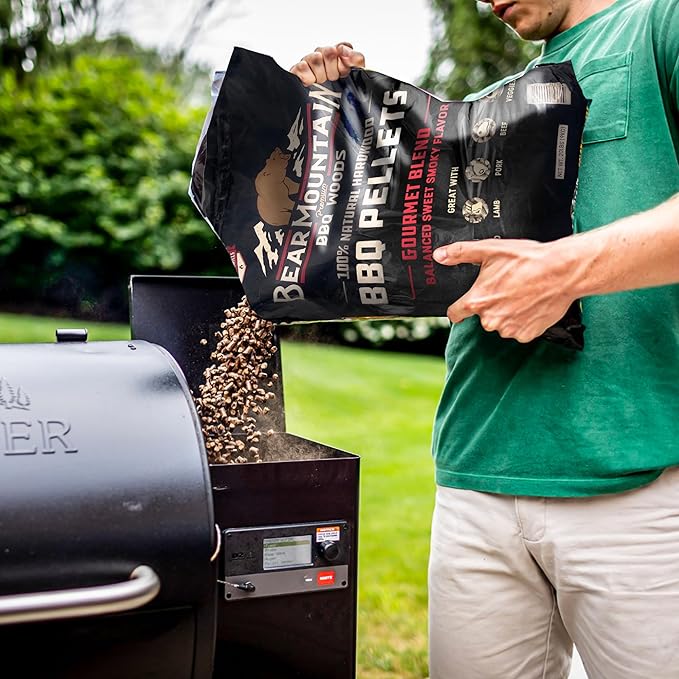 Bear Mountain 2 Pack BBQ Pellets, All Natural Low Moisture Hardwood, 40 Pound