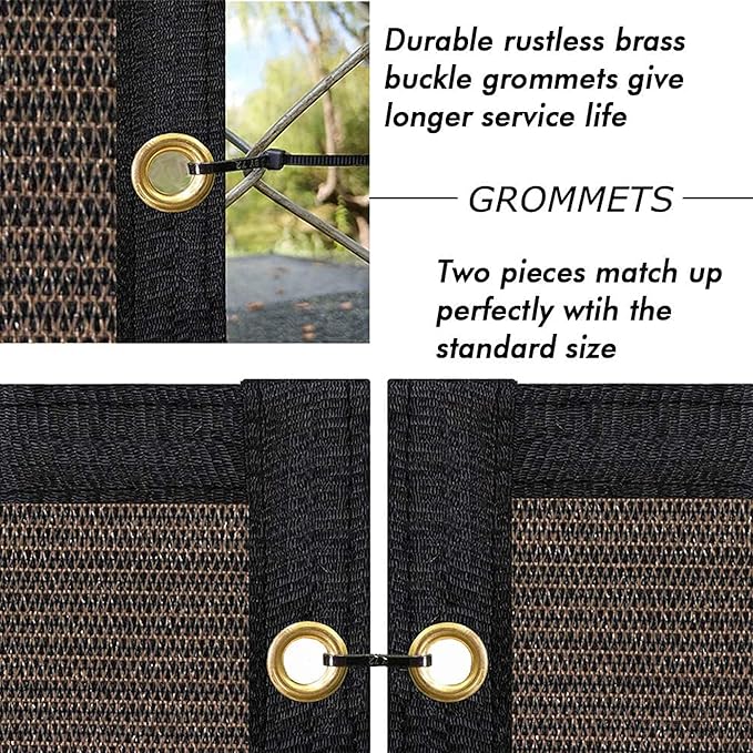 UPGRADE Privacy Fence Screen 6'x68' Brown Outdoor 90% Visibility Blockage 170 GSM Mesh Shade Cover Panels for Backyard,Balcony,Home Decoration with Zip Ties,Customized Avaliable