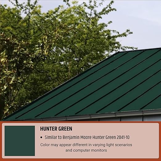 Liquid Rubber Color Waterproof Sealant - Elastomeric Roofing Coating for Flat or Slope Roofs & Foundations - DIY Paint & Leak Repair Membrane Compatible with Metal & Concrete - Hunter Green, 5 Gallon