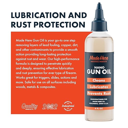 Made Here Premium Lubricating Gun Oil with Nano Technology – Made in The USA – Superior Corrosion Protection & Long-Lasting Performance – 4oz