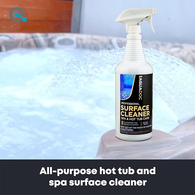 Hot Tub Cleaner Spray 32oz - Spa Surface Cleaner for Hot Tub Chemical Made in The USA - AquaDoc