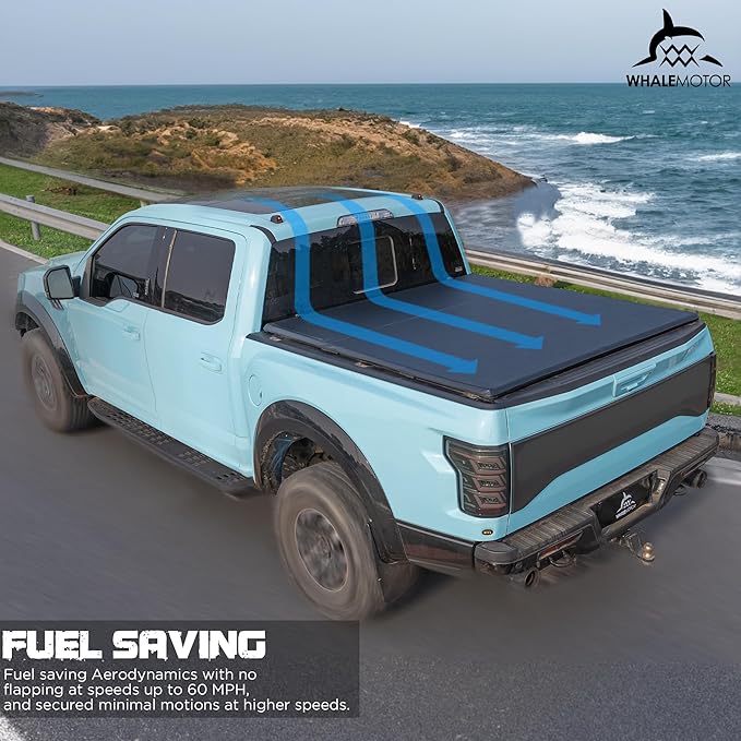 Truck Bed Tonneau Cover Compatible with Chevy Silverado & GMC Sierra 2500 3500 HD 2020(New) 2021 2022 2023 2024 2025 6.9 ft Box(No CarbonPro Bed), Soft Roll Up Style