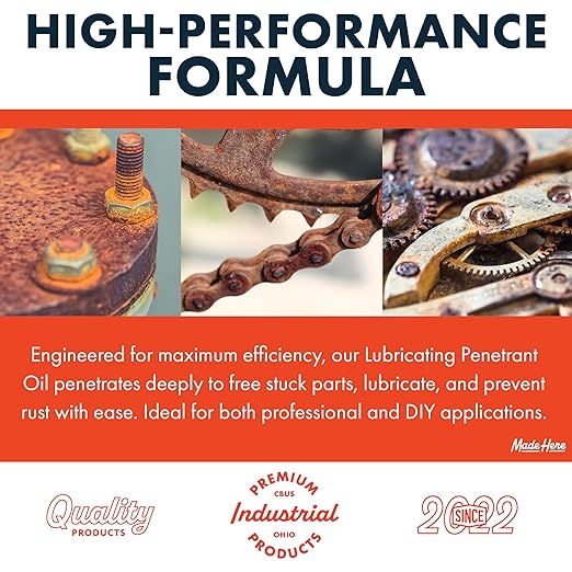 Multi-use Lubricating Penetrant Oil - High-Performance, Rust Prevention, Non-Toxic Formula, 4oz - Ideal for Home, Automotive, and Industrial Use