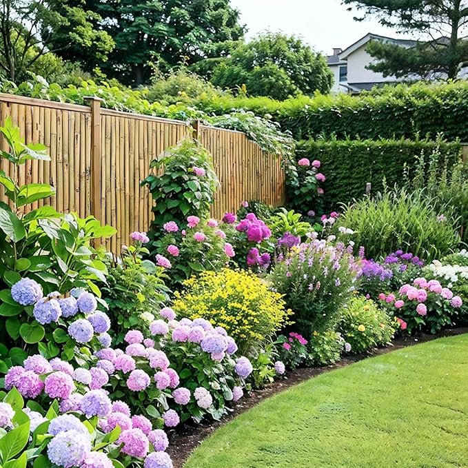 Natural Bamboo Fence, 4 ft x 6 ft Bamboo Fencing Screen for Garden, Rolled Privacy Fence Screen for Indoor or Outdoor (1.2m x 1.8m Approx)