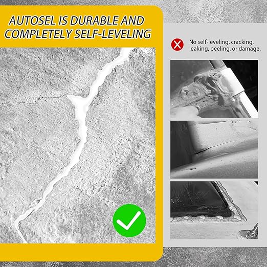 Cement Crack Filler, Concrete Crack Filler, Fast-Drying Driveway Crack Filler, Self-Leveling Caulking Sealan Effectively Repairs Cracks in Driveways, Sidewalks, and Window Sills -4 Pack, White