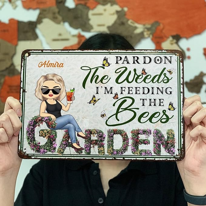 And Into The Garden I Go Gardening, Garden Sign, Personalized Custom Classic Metal Signs Garden Yard Wall Decorative Metal Sign (5)