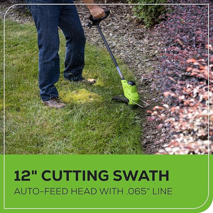 Greenworks 48V (24V x 2) 17" Brushless Mower+12" String Trimmer+320CFM Blower+310 in./lbs Drill Driver, (2) 4.0Ah Batteries and (2) 2.0Ah Batteries, 2A Dual Port Charger