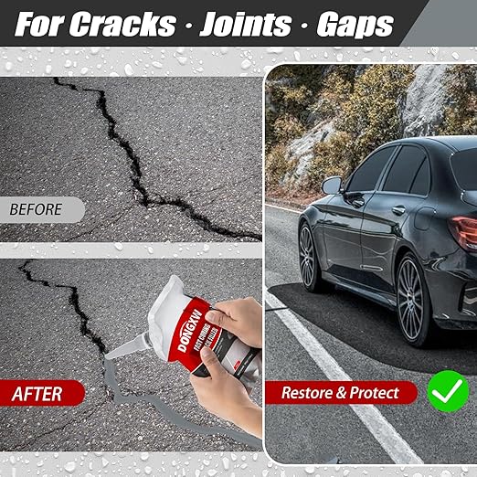 Concrete Crack Filler, 8 PCS Cement Crack Repair Sealant, Self Leveling Concrete Filler for Driveways, Walkways, Patios, Outdoor Joint Repair Waterproof