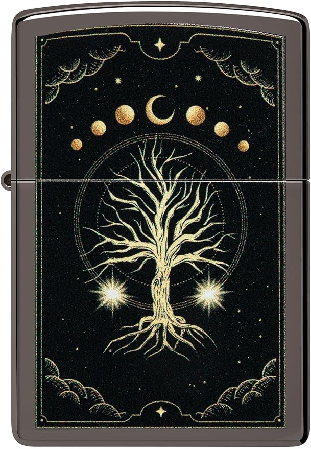 Zippo Mystic Nature Design Black Ice Pocket Lighter