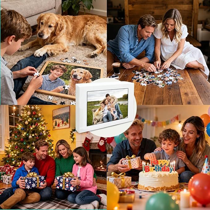 Custom Puzzles from Photos 300/500/1000 Piece - Personalized Jigsaw Puzzles for Adults & Kids with Picture & Text - Custom Family, Friends, Wedding, Graduation, Christmas, Birthday Gift