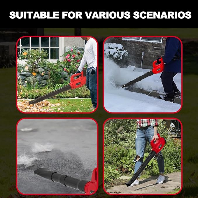 Leaf Blower Cordless Up to 580CFM/180 MPH Compatible with Milwaukee M18 Battery (No Battery), Electric Leaf Blower with 6 Speed Modes, Handheld Battery Powered Leaf Blowers for Yard Lawn Snow