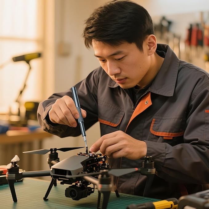 24-in-1 Small Screwdriver Set,Mini Repair Tool Kit Alloy Steel Magnetic Screw Driver for Macbook Laptop Drone toys Gift for Men (Matte handle)