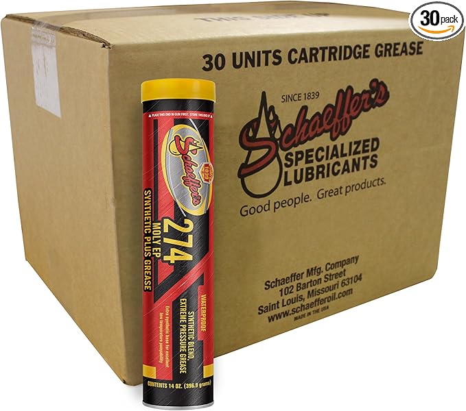 Schaeffer Manufacturing Co. 02742-029 Moly Ep Synthetic Plus Grease, NLGI #2 14 oz. (Pack of 30)