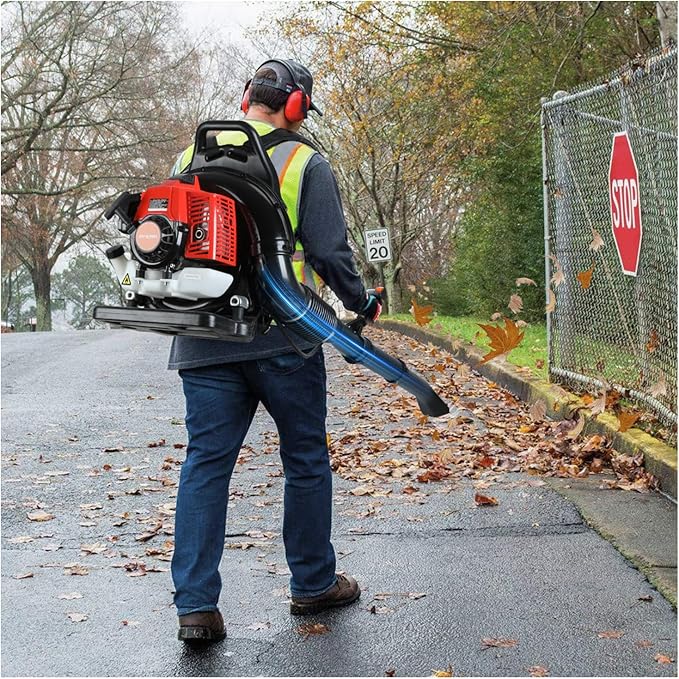 Backpack Leaf Blower, 63cc Backpack Blower, 700 CFM/200 MPH, for Wet Leaf & Debris Clean & Snow Removal
