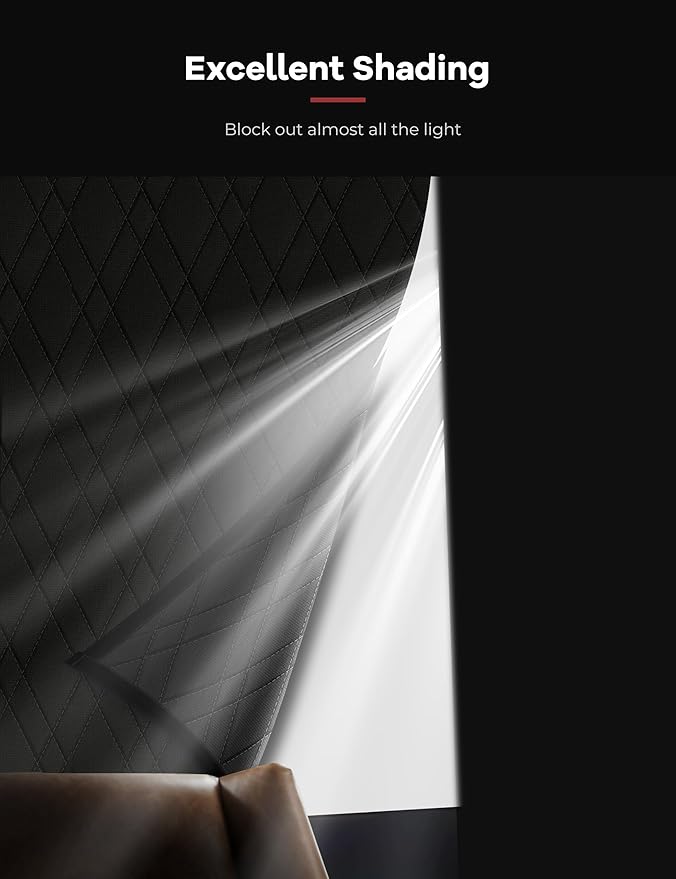 Magnetic Thermal Insulated Door Curtain, Fit Size up to 36 x 82 Inches, Thermal Door Curtain Filled with Thick Cotton to Keep Warm Winter, Doorway/Front/Back/Basement, Brown, Diamond