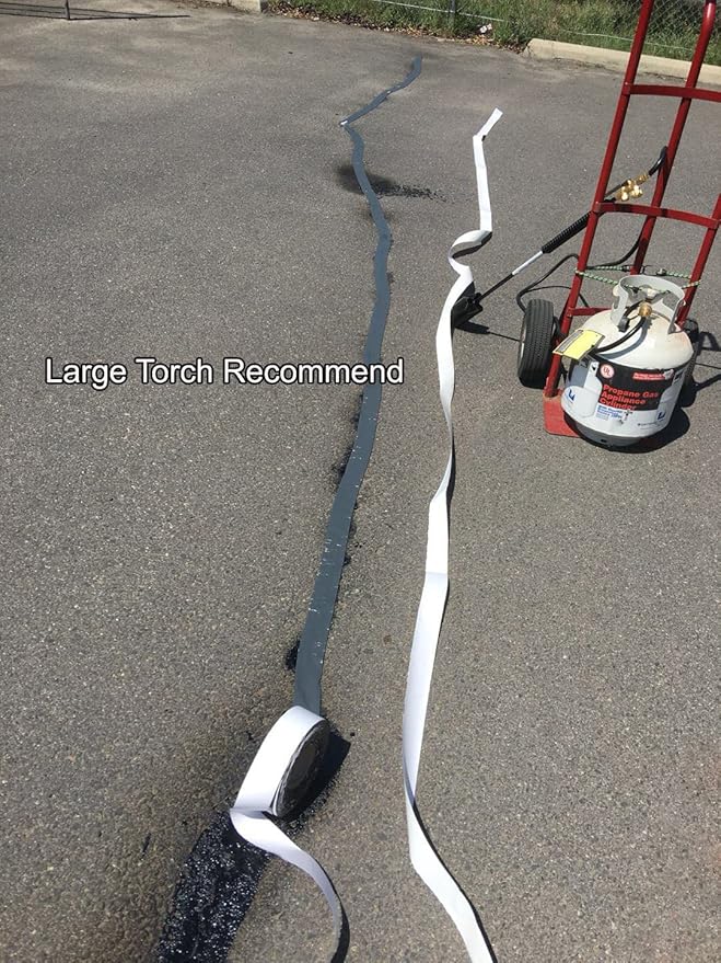 (615) EWT Premium Asphalt Tarmac Parking lot Joint and Crack Sealer Hot-Filler Repair Tape 50 FT Long (2 inchs x 50ft Tape)