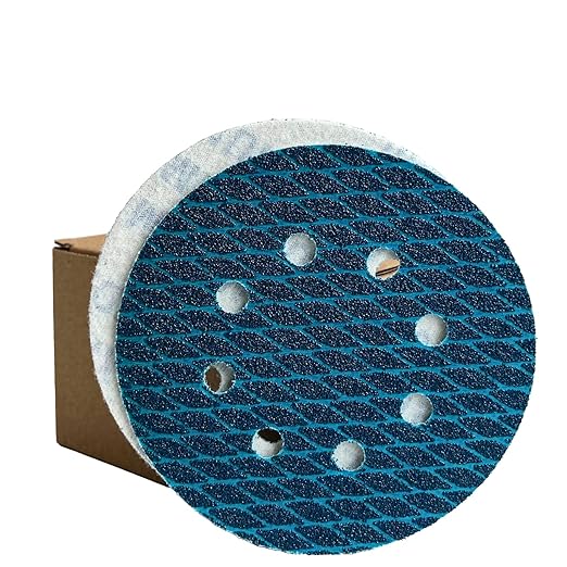 50pcs 5 inch Sanding Discs Hook and Loop Diamond Shape, Anti-Clogging Orbital Sander Sandpaper 120 Grit, Aluminum Oxide Sandpaper 8 Holes (120#)