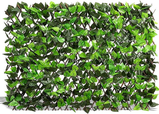 DOEWORKS Expandable Fence Privacy Screen for Balcony Patio Outdoor, 1PC Faux Ivy Fencing Panel for Backdrop Garden Backyard Home Decorations