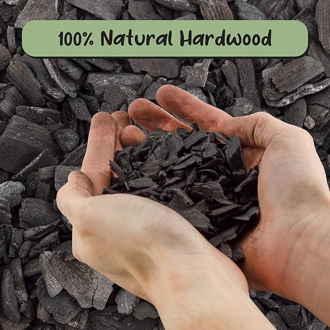 Soil Sunrise Horticultural Charcoal for Indoor Plants (8 Quarts) Hardwood Soil Additive for Orchids, Terrariums, and Gardening