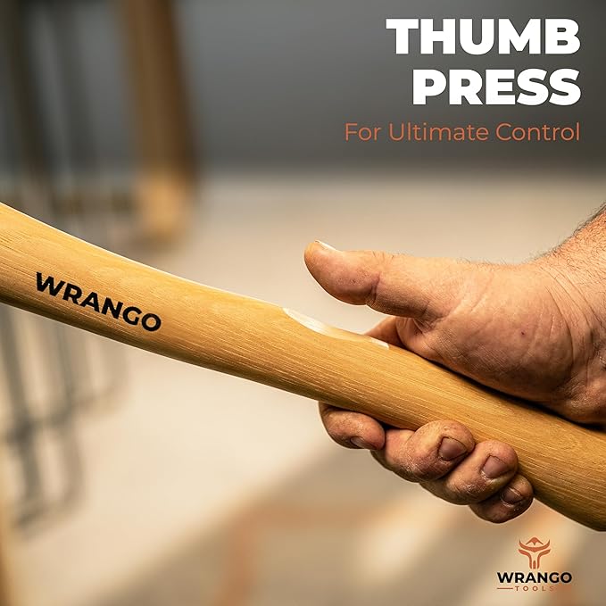 Wrango Tools Titanium Framing Hammer – 14oz Head, 17in Wood Handle, Milled Face, 38mm Diameter Pole