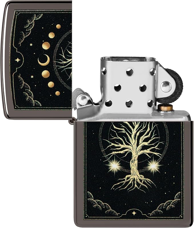 Zippo Mystic Nature Design Black Ice Pocket Lighter