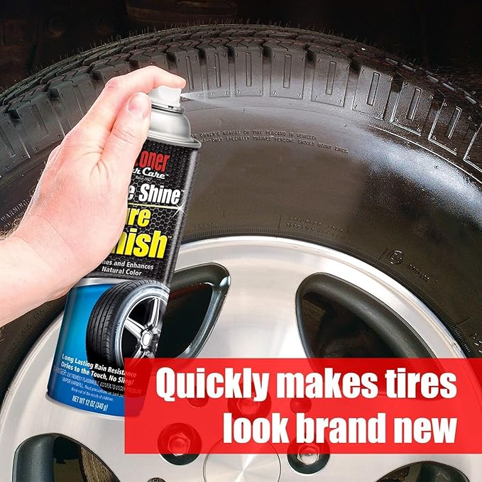 Stoner Car Care 91044-3PK Original More Shine Tire Finish – Tire Shine Spray for a Deep Matte Black Finish with Long-Lasting Rain-Resistant Protection, Non-Greasy No Sling – 12 oz (Pack of 3)