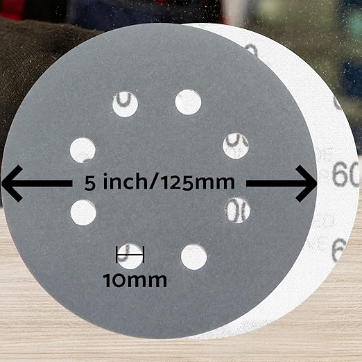 5 inch Wet Dry Sanding Discs Hook & Loop 60 pcs, 400 600 800 1000 1500 2000 Grit Silicon Carbide Orbital Sander Sandpaper, Assortment with Tack Cloth, for Automotive Wood Metal by S&F STEAD & FAST