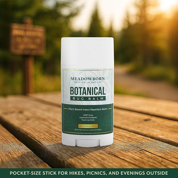 Botanical Bug Balm, DEET-Free Mosquito Repellent, Plant-Based, Natural Ingredients, Organic Glide-On Stick 2oz Large (Pack of 1)