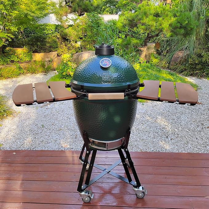 Side Shelves Big Green Egg Accessories, Composite 3 Slat Egg Mates for Large Big Green Egg with Folding Side Shelves Replacement Parts Grill & Smoker Accessories