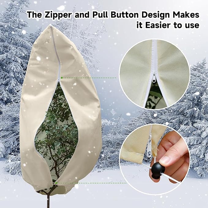 1-Piece Set,Winter Plant Covers Freeze Protection, 200 * 240inch,Frost Covers for Outdoor Plants, with Zipper and drawstringSuitable for Plants, Fruit Trees, shrubs, and Potted Plants