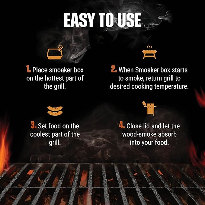 Stoaked Instant Smoaker 6-Pack, White Oak Wood Pellets, Disposable Smoker Box for Gas and Charcoal Grill, 1-Hour Burn Time, Great for Backyard BBQ