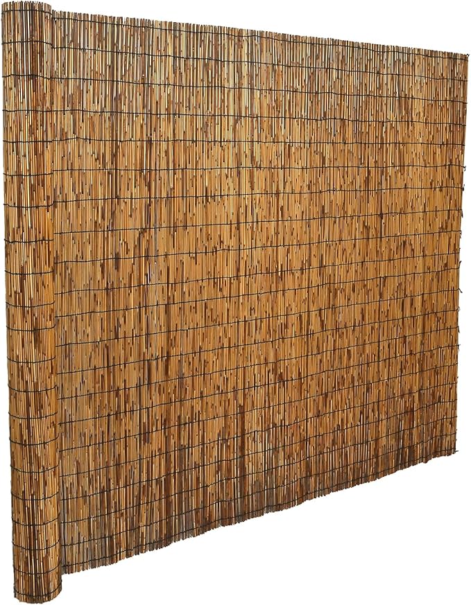 Natural Reed Fencing, Eco-Friendly Reed Fence, 3.3 feet High x 13.1 feet Long, Reed Screen for Backyard Patio Garden and More,Brown