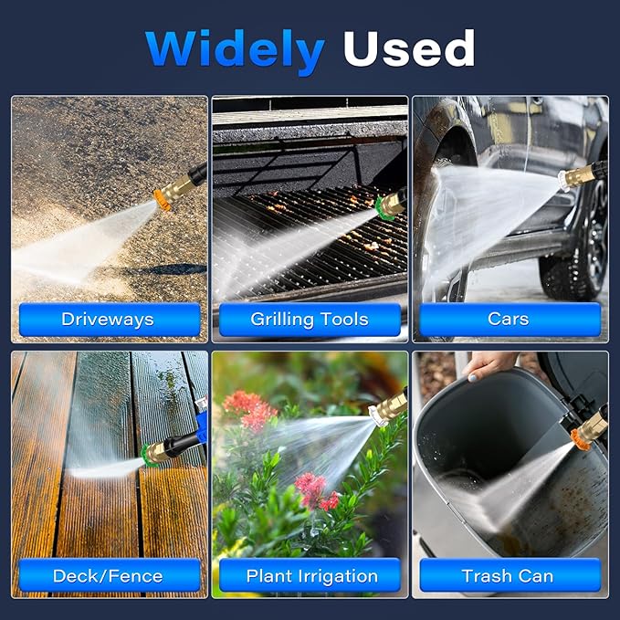 Pressure Washer, Power Washer with 4 Nozzles and Foam Cannon, High Pressure Cleaning Machine for Cars, Driveways, Fences, Patios, Home Cleaning.