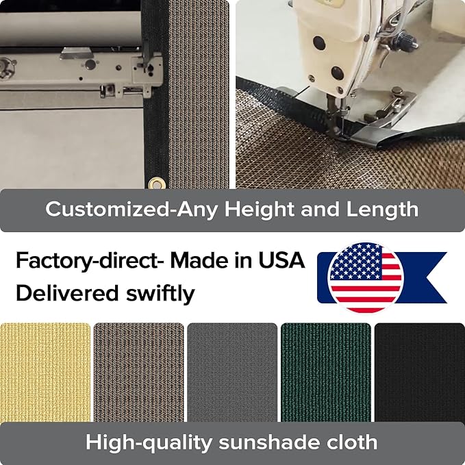 5ftx50ft Fence Privacy Screen Heavy Duty 170 GSM Windscreen & Dustproof Fabric Privacy Screen Covering Mesh Fencing for Outdoor Patio, Balcony, Pool Deck, Brown