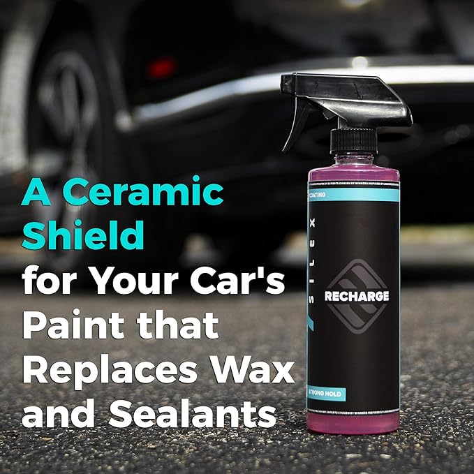 HydroSilex Recharge Car Ceramic Coating - Protective Ultra Hydrophobic Ceramic Detail Spray Replaces Wax & Sealants - DIY Friendly Car Care Products That Provide 6 Months of Protection - 8 Ounces