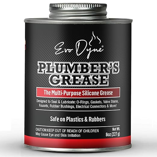 Evo Dyne Silicone Paste - 8oz USA Made | Multi-Purpose Lube for Faucets, Valves & Cartridges - Silicone Grease (3-Pack)