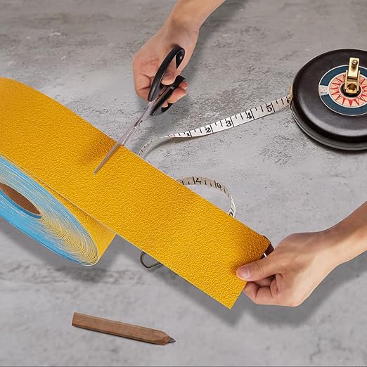 Reflective Pavement Marking Tape Slip-Resistant and Durable, Heavy-Duty Rubber Base for Outdoor Applications, Perfect for Driveways, Walkways, and Parking Areas (Yellow, 3 Inch X 36 Feet)